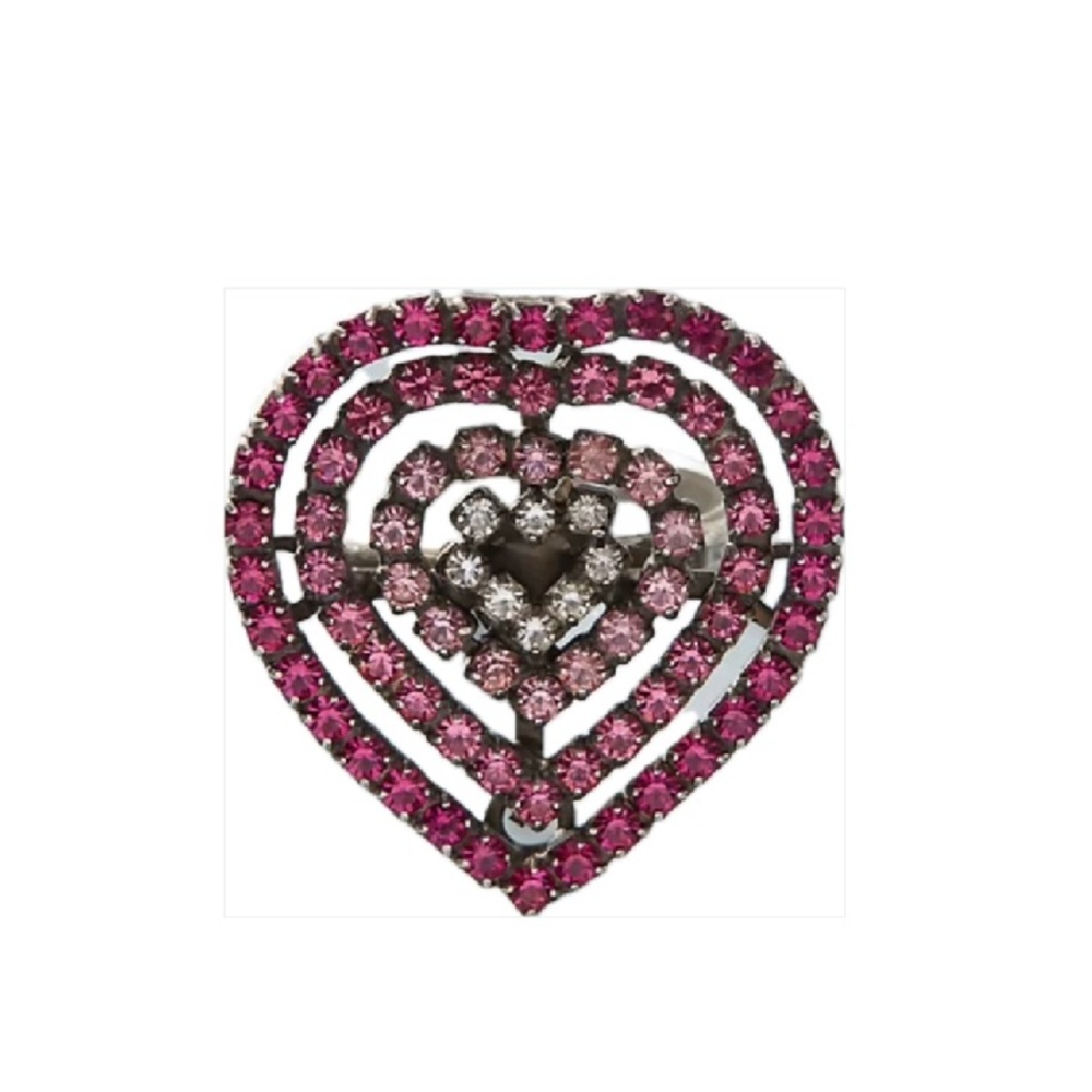 $145 DANNIJO Madeline Crystal Heart Ring